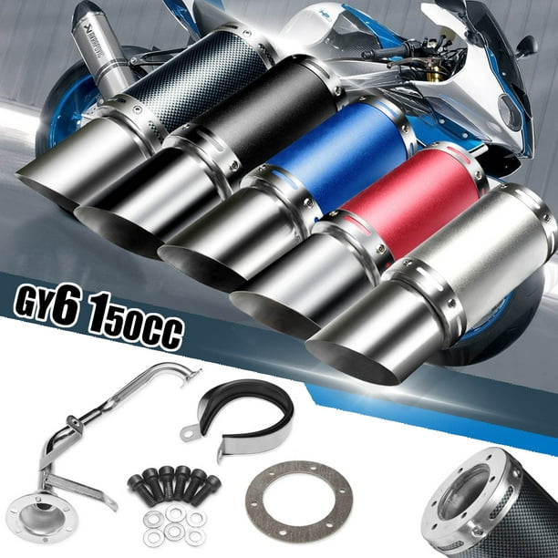 Performance Exhaust System Muffler Short Carbon For GY6 125cc 150cc Scooter UK